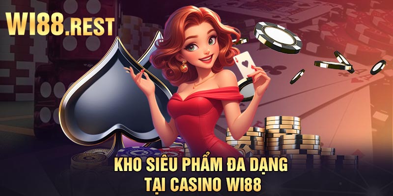 Kho siêu phẩm đa dạng tại Casino Wi88